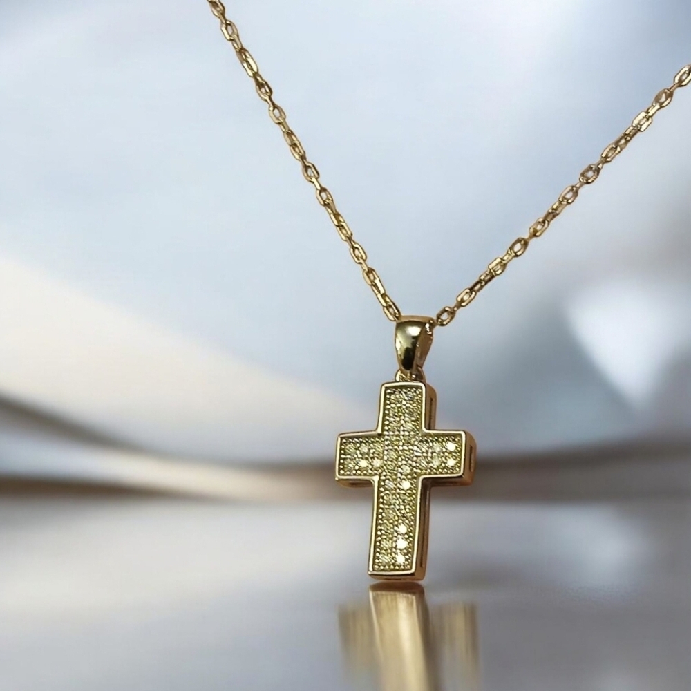925 Moissanite Cross Necklace